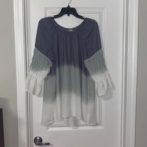 Cato Est. 1946 NWOT Size 14/16W Tri-Colored Flowy Blouse